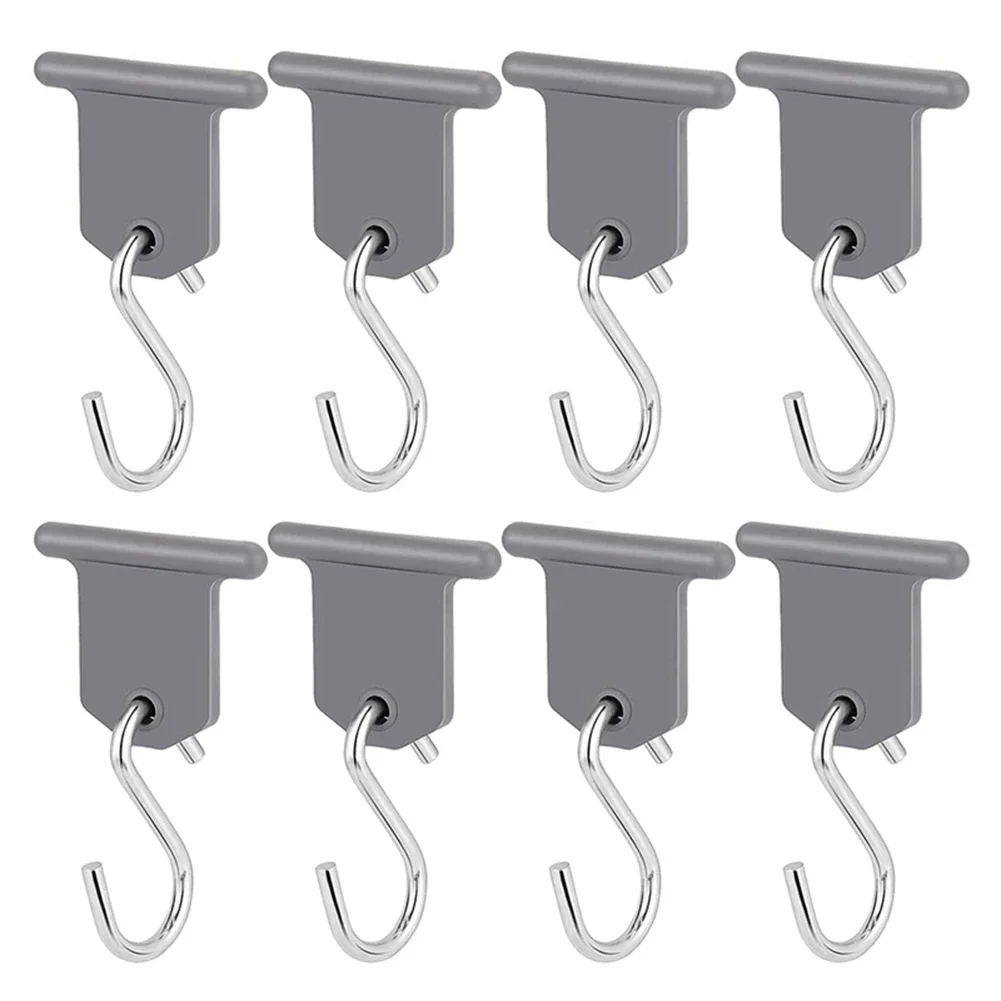 8 Pcs S Shaped Camping Awning Hooks Clips RV Tent Hangers Light Hangers With Holes For Caravan Camperb Accessories