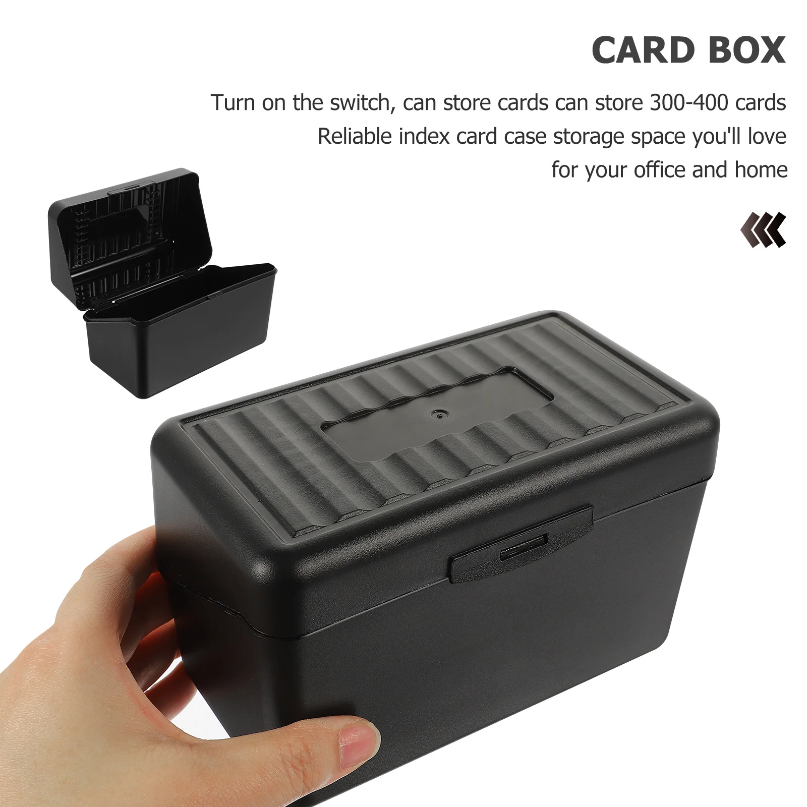 صندوق بطاقات العمل حامل البطاقة البلاستيكية حامل تخزين سطح المكتب منظم المكتب البطاقات البلاستيكية حامل صندوق تخزين البطاقات