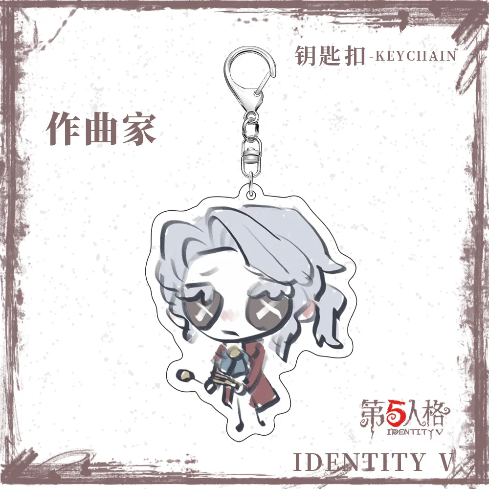 Anime Identity Ⅴ Figures Frederick Kreiburg Ithaqua Alva Lorenz Cosplay Acrylic Keychains Creative Pendant Decor Bag Keyring