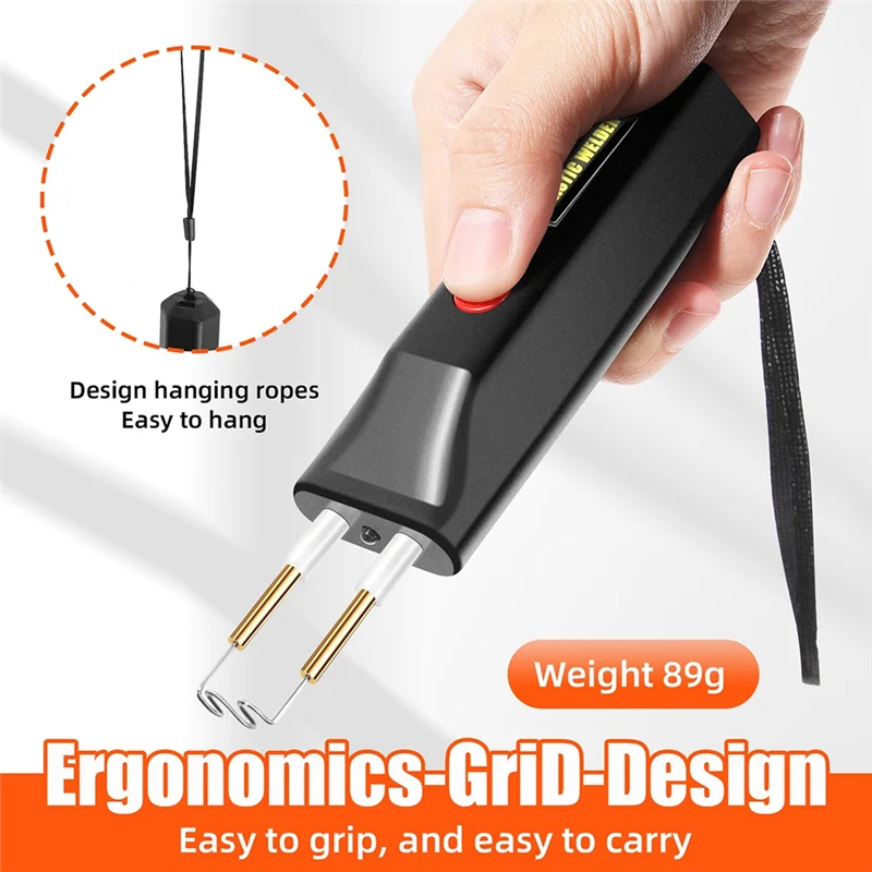 

AT43-Plastic Welder Kit Crack Repair Tool 2In1 Hot Plastic Portable Charging Cable Red