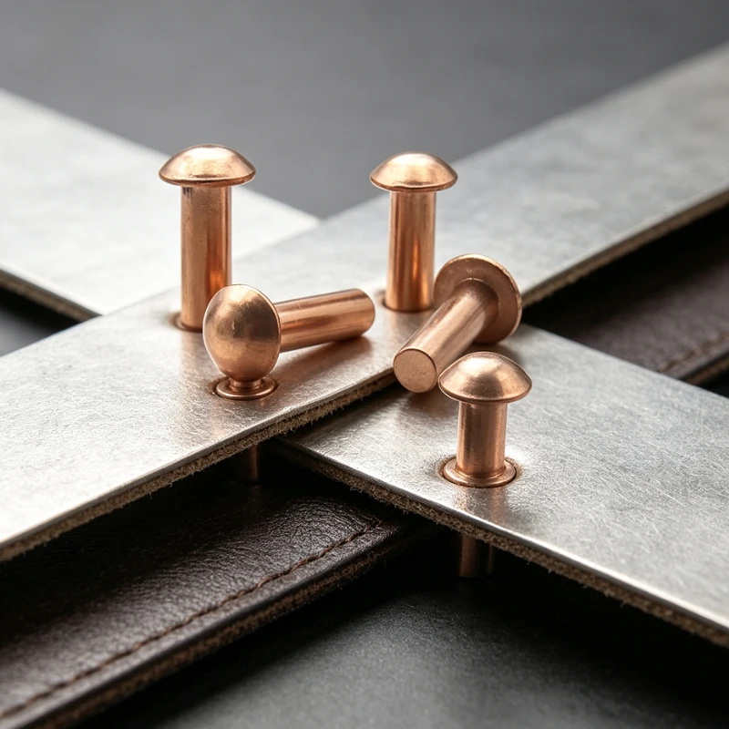 Solid Copper Round Head Rivets Heavy Duty Metal Fastener for DIY Leather Belt Luggage Repair Hardware 5-200pcs M2 M3 M4 M5 M6