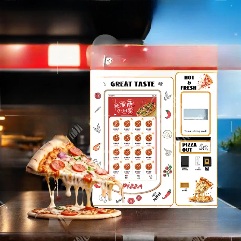 cooking vending machine counter top conveyor belt pizza oven pizza kiosk machine