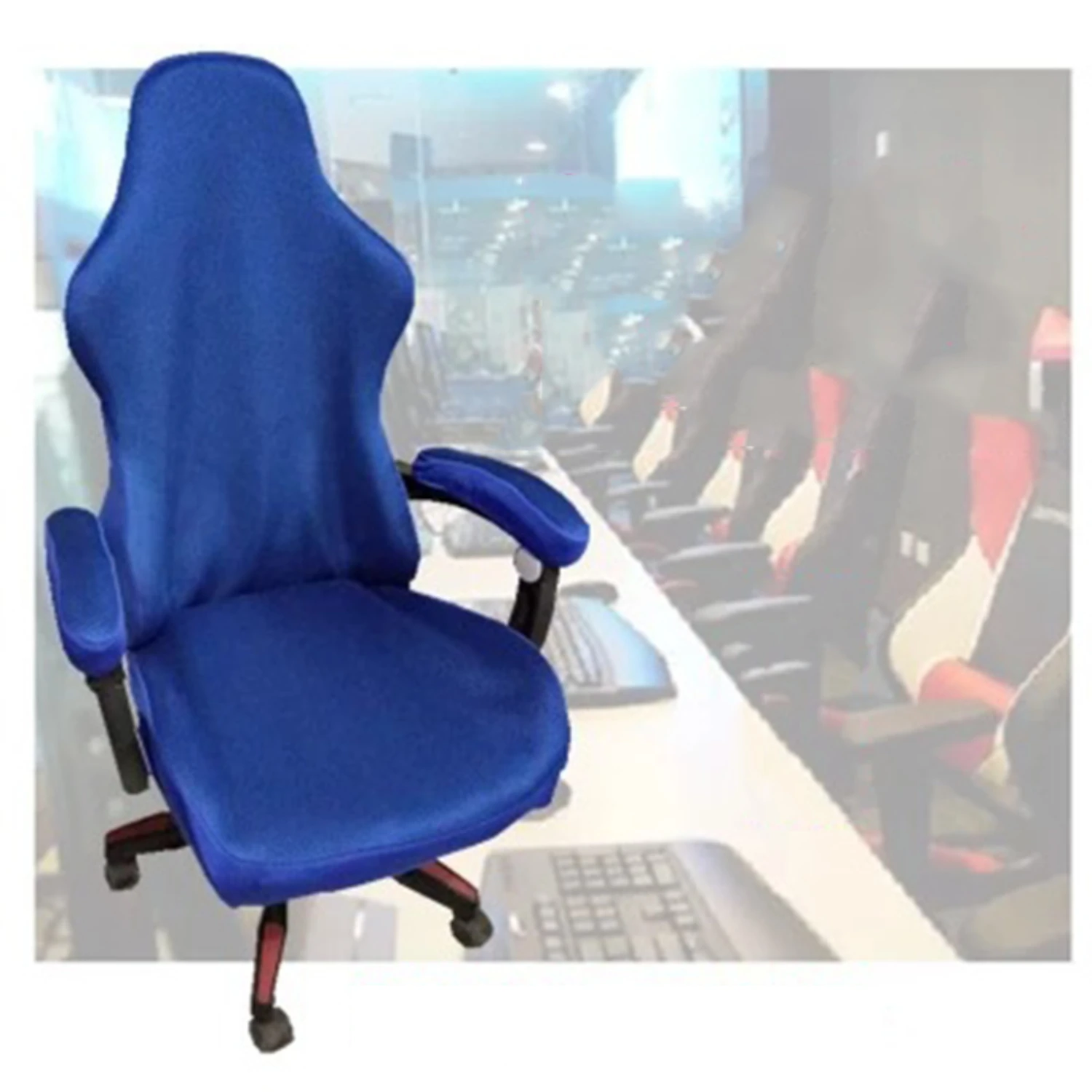 Ultimate Comfort Stylish, Durable, and Luxurious Gaming Chair Cover Set - Premium Elastic Stretch Slipcover for Long Armrest Sea