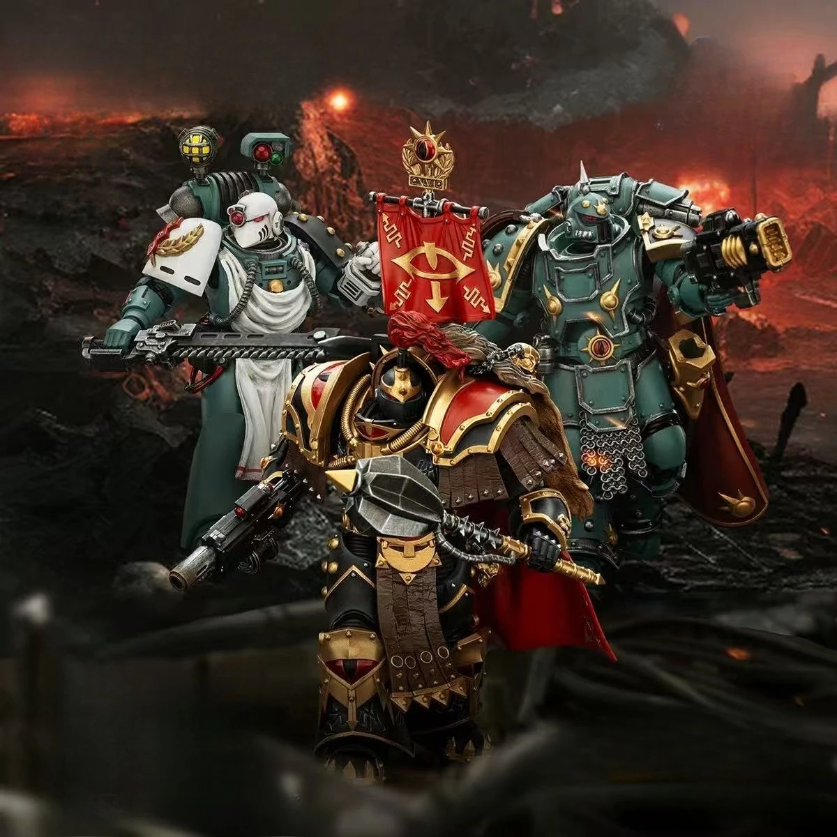 

[Предзаказ] JOYTOY Warhammer 30K 1/18 Фигурки Легион Катафактура Багатство Легион Чемпион и Легион Аптекарь 3 шт. Модель