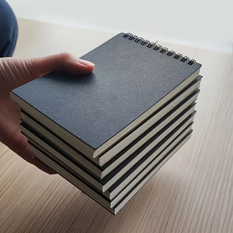 4-Pack A6 Premium Art Sketchbook Set, With a Top Spiral Binding, Suitable for Artistic Painting and Sketching. Perfect Gift for