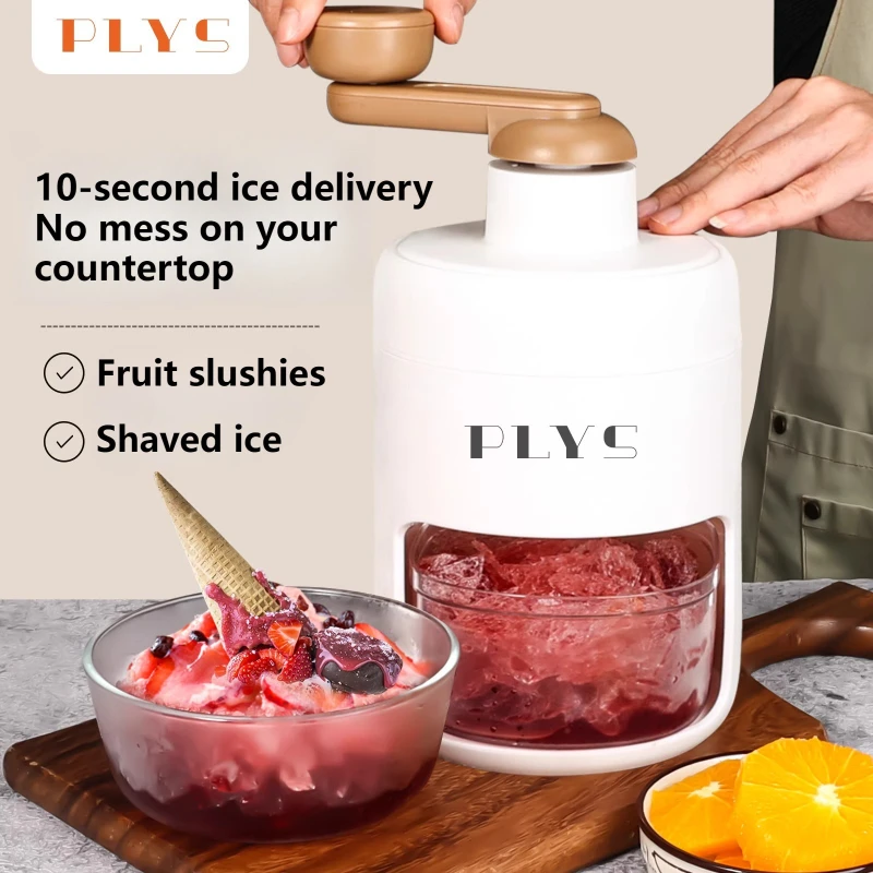 

Hand-Cranked Shaved Ice Machine Compact Home-Use Smoothie Maker No-Electricity Manual Ice Crusher Fluffy Ice Machine Ice Shaver