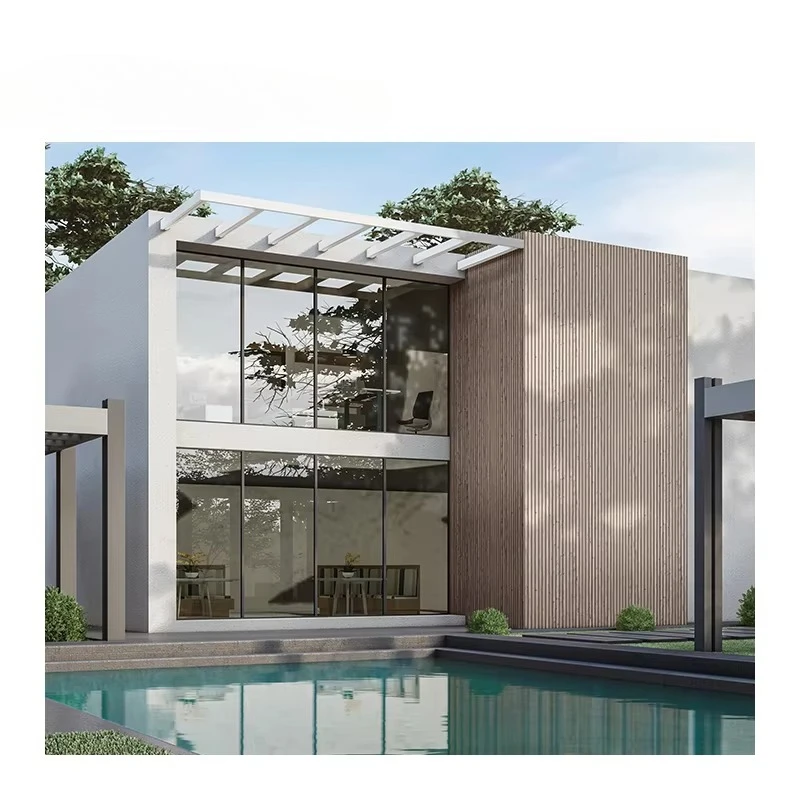 

Современная вилла, панорамная занавеска, настенная терморазрывная алюминиевая звукоизоляционная стекло с защитой от урагана