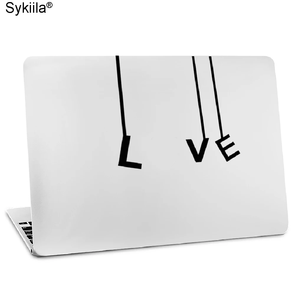 Love Text Silhouette Symbol Decal for Macbook Skin Air 11 13 Pro 13 15 17 Retina for Apple Laptop Keypad Vinyl White Sticker