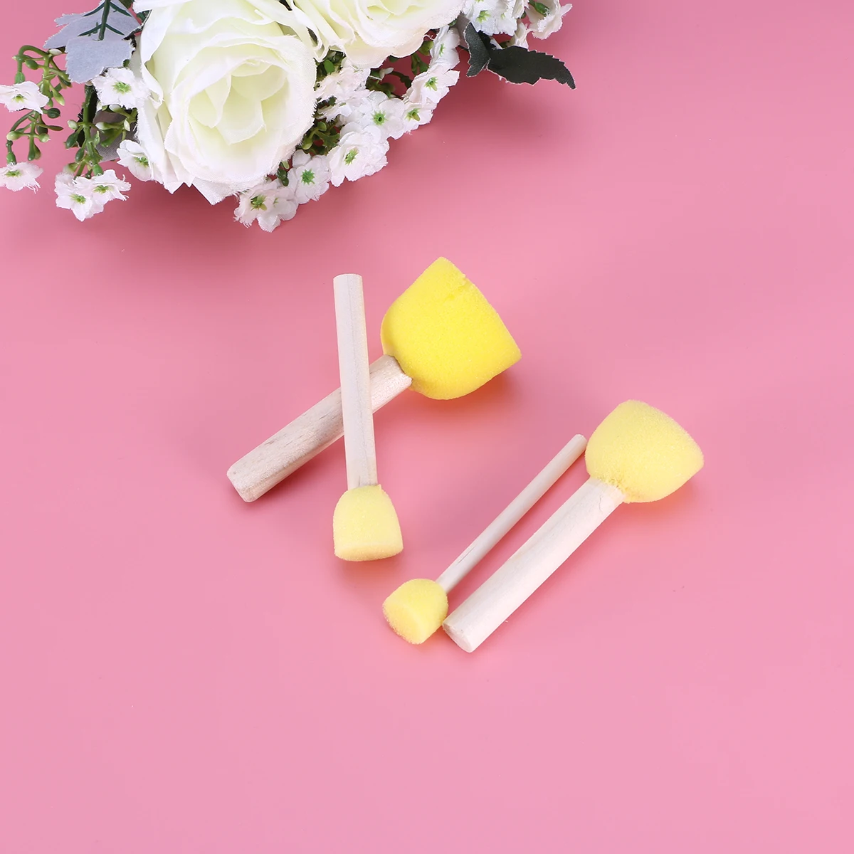 

20 PCS Children's Painting Brush Round Sponges DIY Tools for Toddlers Brushes Kids Drawing