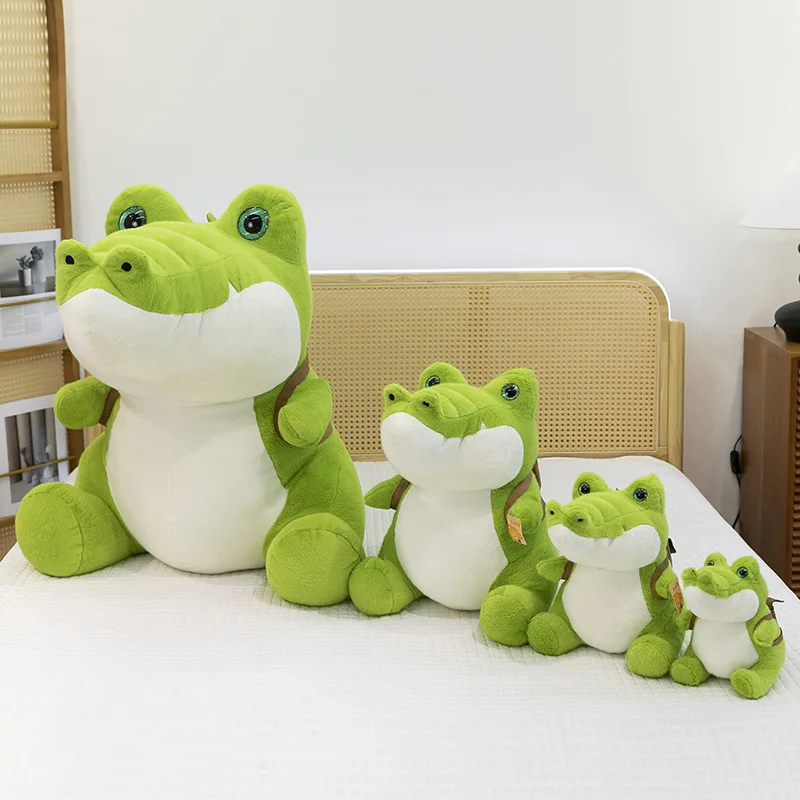 20-45cm 만화 악어 배낭 플러시 장난감 귀여운 악어 부드러운 플러시 인형 박제 동물 인형 소년과 소녀 생일 선물