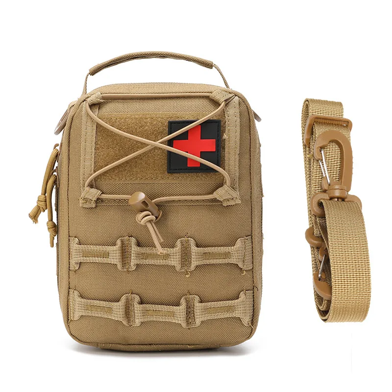 ‌EDC Tactical First Aid Kit - MOLLE Crossbody Sling Bag for Outdoor, Car Emergency & Self-Rescue Tactical Accessory Pack