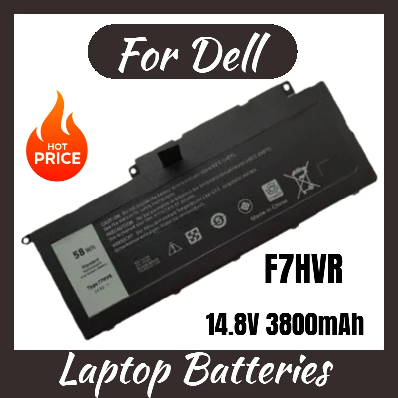 

F7HVR Laptop Battery 14.8V 3800mAh for Dell Inspiron 15 7537 17 7737 T2T3J G4YJM 062VNH Y1FGD Brand-New High Quality