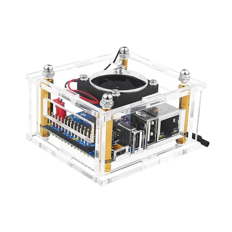 Orange Pi 3 Acrylic Case Optional Cooling Fan Heatsink for OPI Zero 3