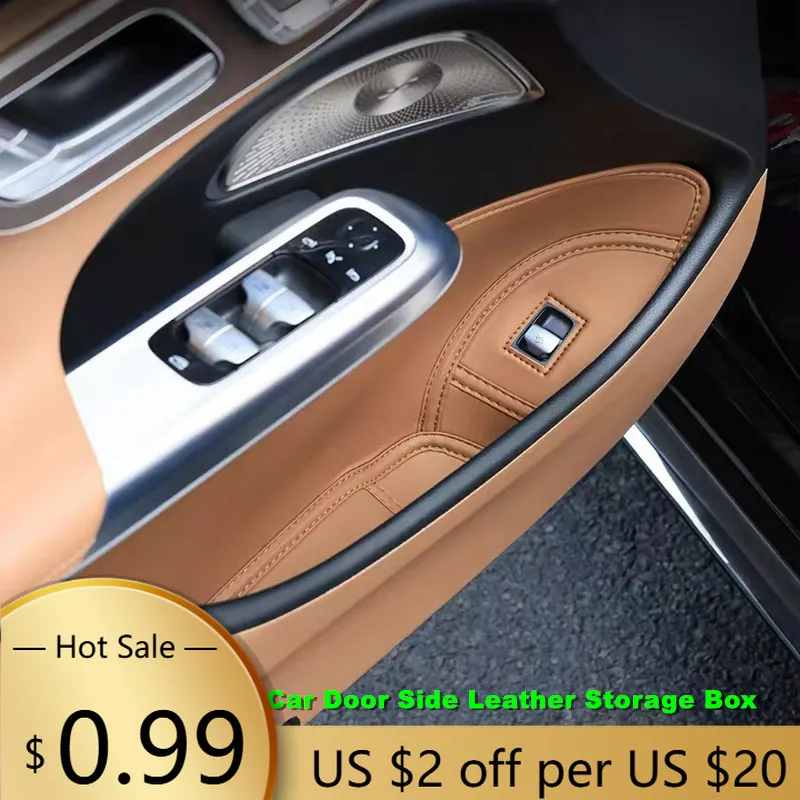 

Чехлы на руль, кожаный ящик для хранения салона автомобиля, органайзер для хранения передних/задних дверей для Mercedes Benz E Class W214 E3