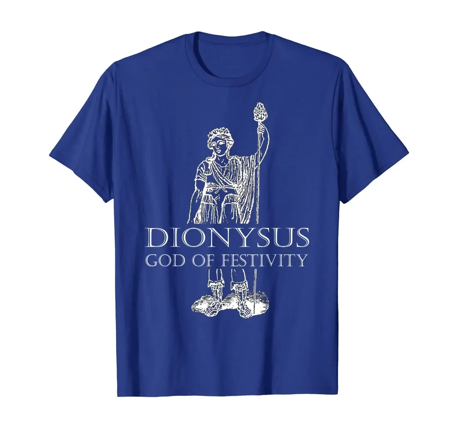 100% Cotton O-Neck Summer Short Sleeve Casual Mens Ancient Greece Round Festivity Male printing God Dionysus Greek Myth T-Shirt