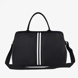 Bolsas de viaje de equipaje para hombre y mujer, Bolsos de mano grandes, impermeables, portátiles, plegables, Unisex, paquete de viaje a rayas, venta al por mayor