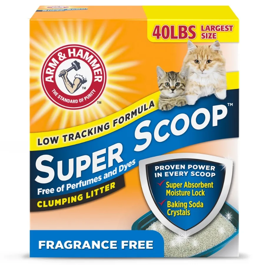 

Наполнитель для кошачьего туалета Super Scoop без запаха, комкующийся, 40 фунтов