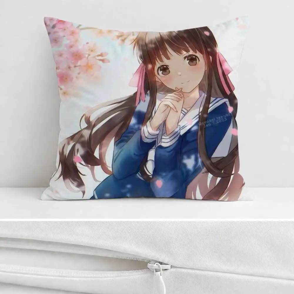 Fruits Basket T-Tohru Honda Double-sided Printed Square Decorative Cushion Cover for Sofa Living Room Home Decor
