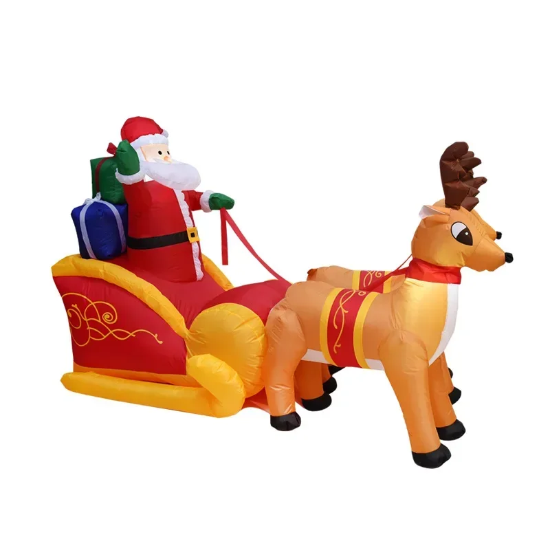 

Christmas inflatable air mold garden decoration, Shuanglu sleigh, inflatable Santa air mold