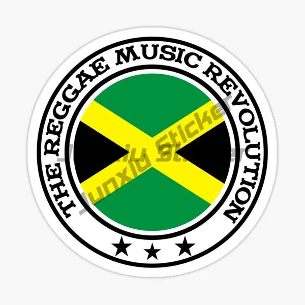 Jamaica JA Flag Emblem Lion Speaker Stickers Laptop Racing Motorcycle Camper Van Truck Car Helmet Bicycle Wall Decal Assecories