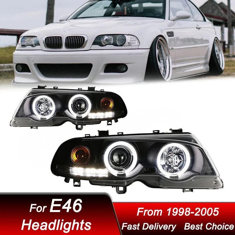 

Car Headlights For BMW 3 series M3 E46 2 doors 1998-2005 new LED DRL Headlamp Assembly Upgrade Projector Lens Accessories Kit