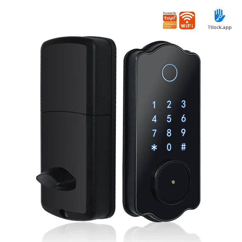 

Tuya Fingerprint Smart Deadbolt Lock TTLock Bluetooth Electronic Password IC Card Unlock Anti-theft Keyless Single Latch