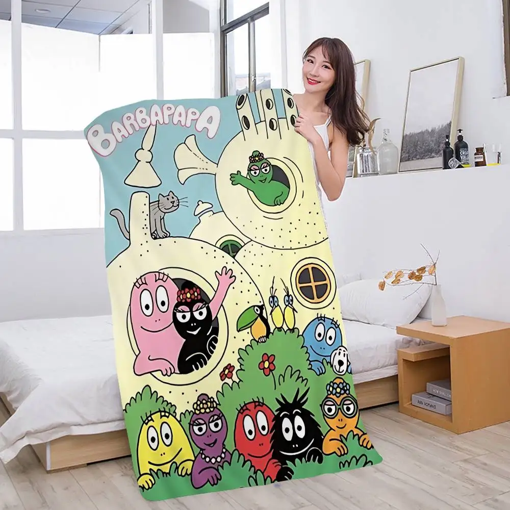 Children B-Barbapapa Anime Beach Swimming Towel Soft Absorbent Washcloth Children's Gifts for Kids Travel Camping Gym