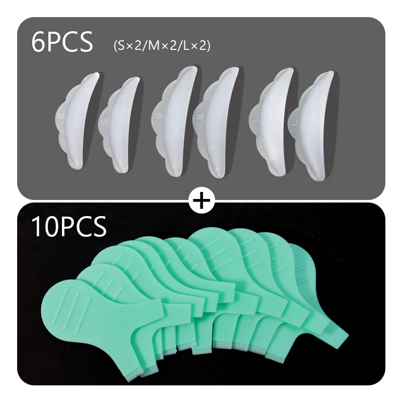 Silicone Eyelash Perm Pad  Kit Y-Shaped Brush For Lifting Eye Lashes Comb Brow Curler  Shield Patch Accessories Tools