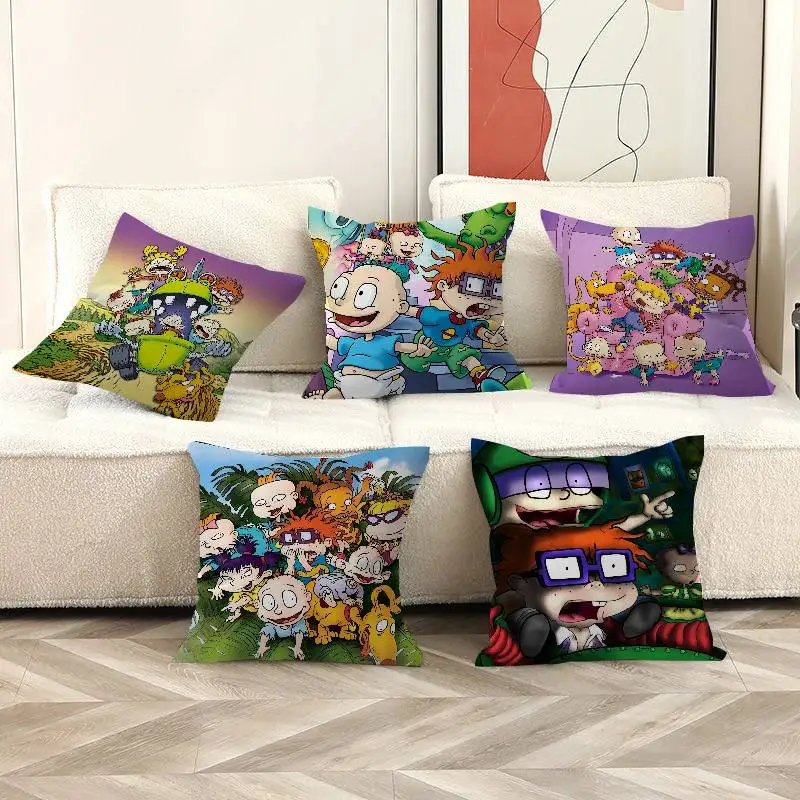 

Мультяшная наволочка R-Rugrat Stitch Lucky Dragon, чехол для диванной подушки, украшение для дома и комнаты, подарок для детей