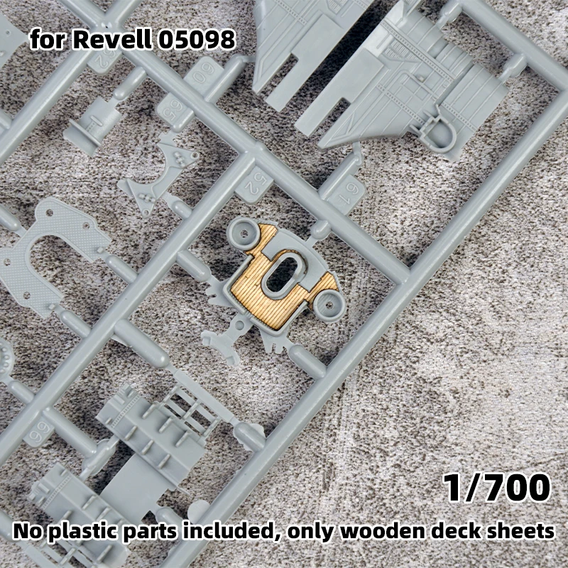 Modell-Upgrade-Teile Lasergeschnittene Holzdeckplatte mit selbstklebender Ankerkette für 05098 Revell KM Bismarck 1/700 – Detail 3