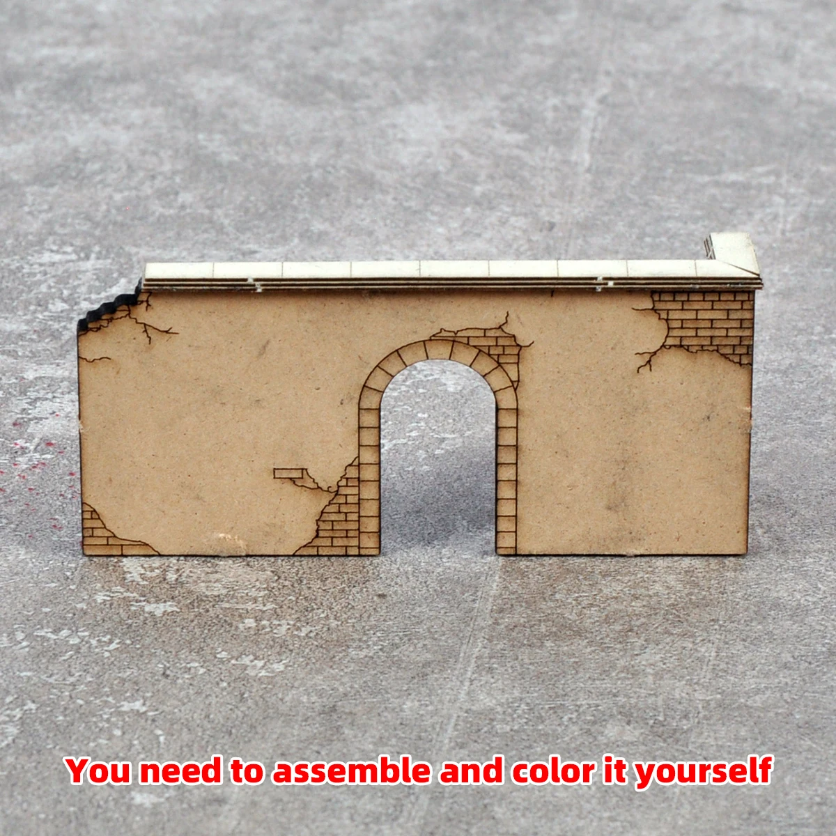 1/35 1/43 1/48 1/64 1/72 1/87 HO Maßstab Modellbausatz Miniatur Diorama Architektonisches Gebäude Hausmodell Eisenbahn Unbemalte Ruinen DIY – Detail 5