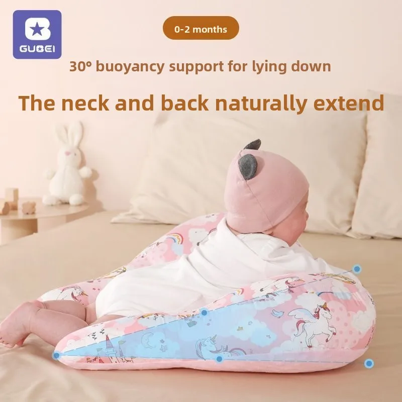 Head Up Training Anti-spitting Milk Slope Pad Exhaust Pillow Newborn Baby Lying Pad Baby Lying Pillow Dismantling Washing