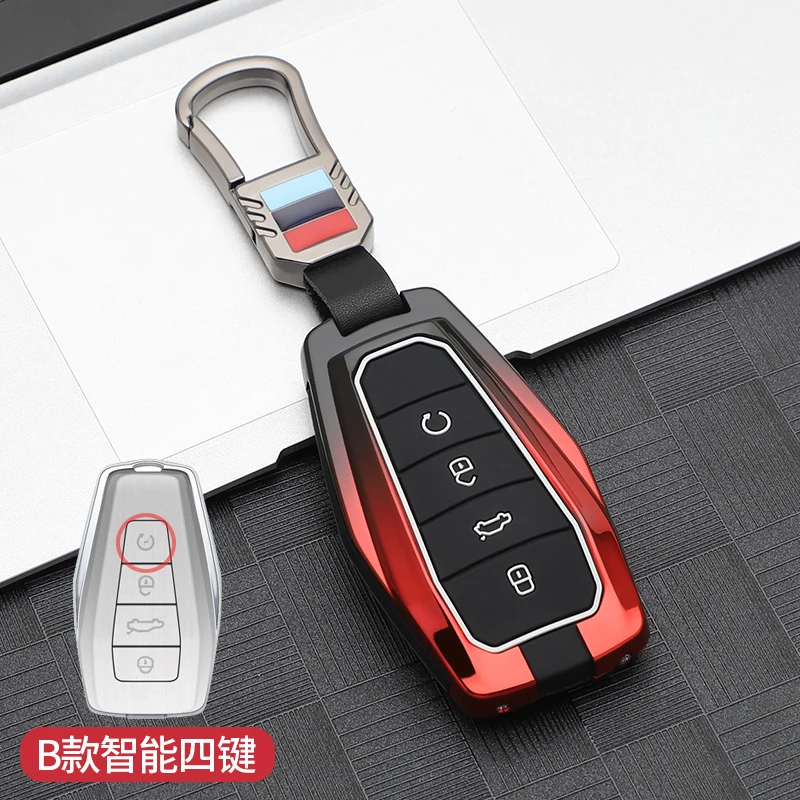 Car Key Fob Cover Case Shell Holder Set For Geely Coolray X6 Emgrand Global Hawk GX7 Remote Accessories Car-Styling Keychain