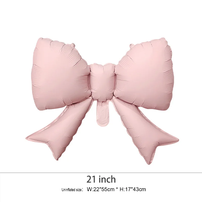 5 Stück Babyrosa Schleifenballons, Schleifenballon aus Folie für Mädchen, Geburtstagsfeier, Hochzeit, Brautparty, Valentinstag-Dekoration – Detail 2