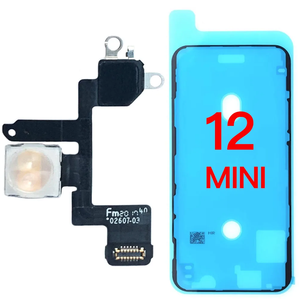 Flash Light Flex Cable Replacement Part For iPhone 12 Mini Pro Max LED Flashlight  + Waterproof Tape