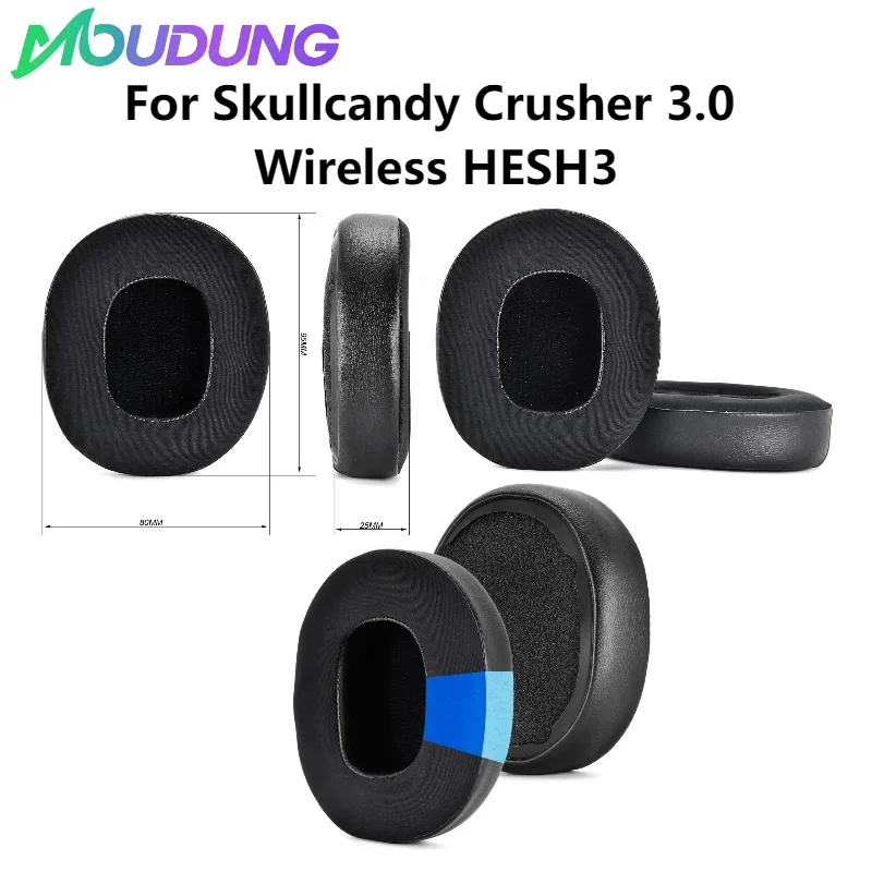 

MOUDUNG Replacement Ice gel / Mesh Fabric Ear Pads for Skullcandy Crusher Wireless,Crusher ANC/EVO, Hesh 3 Wireless Headphones ，