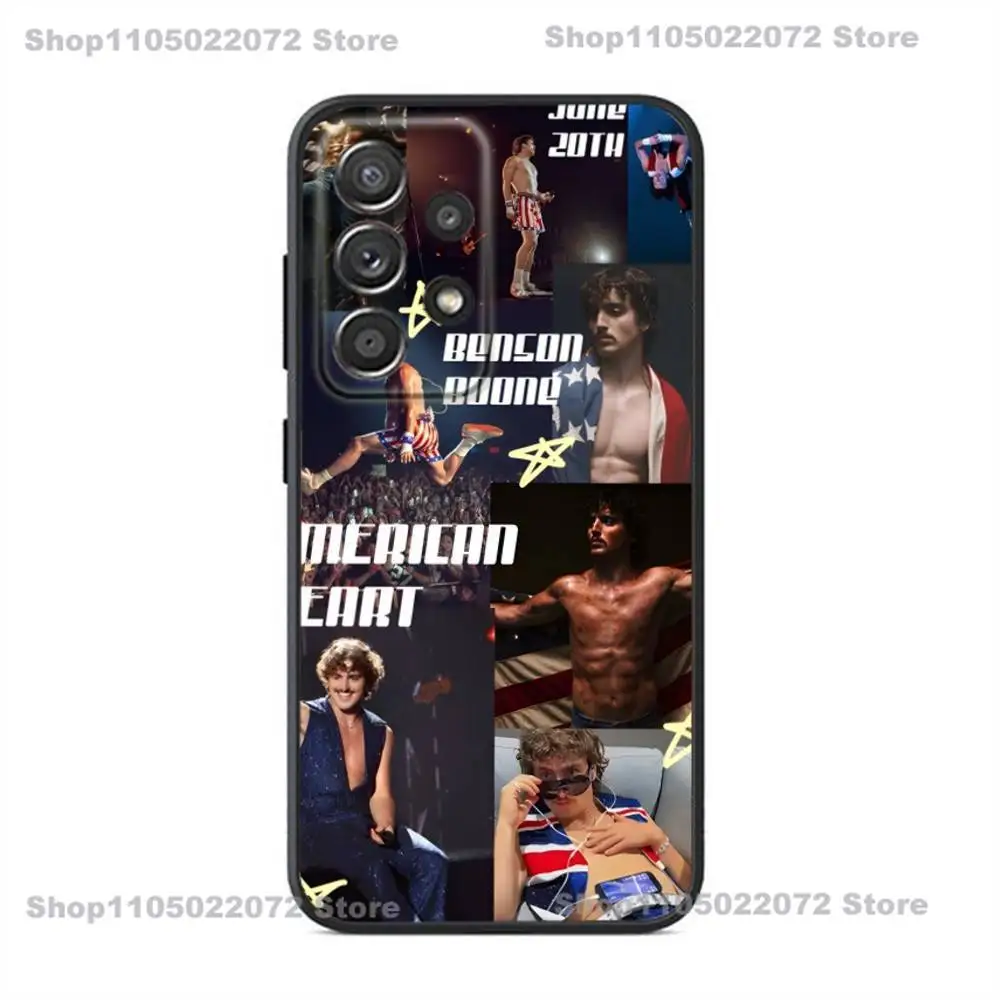 حافظة هاتف Benson Boone Singer لهاتف سامسونج S25,24,23,22,21,20,Ultra,10,10E,Plus Note20 حافظة سوداء #6