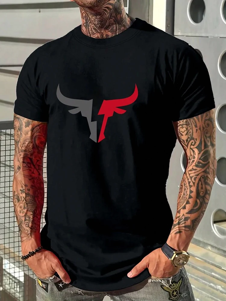 2025 Summer Daily Casual Men's T-shirt Urban Street Fashion Short-sleeved Top Outdoor Sports T-shirt 3D Printed Men's T-shirt