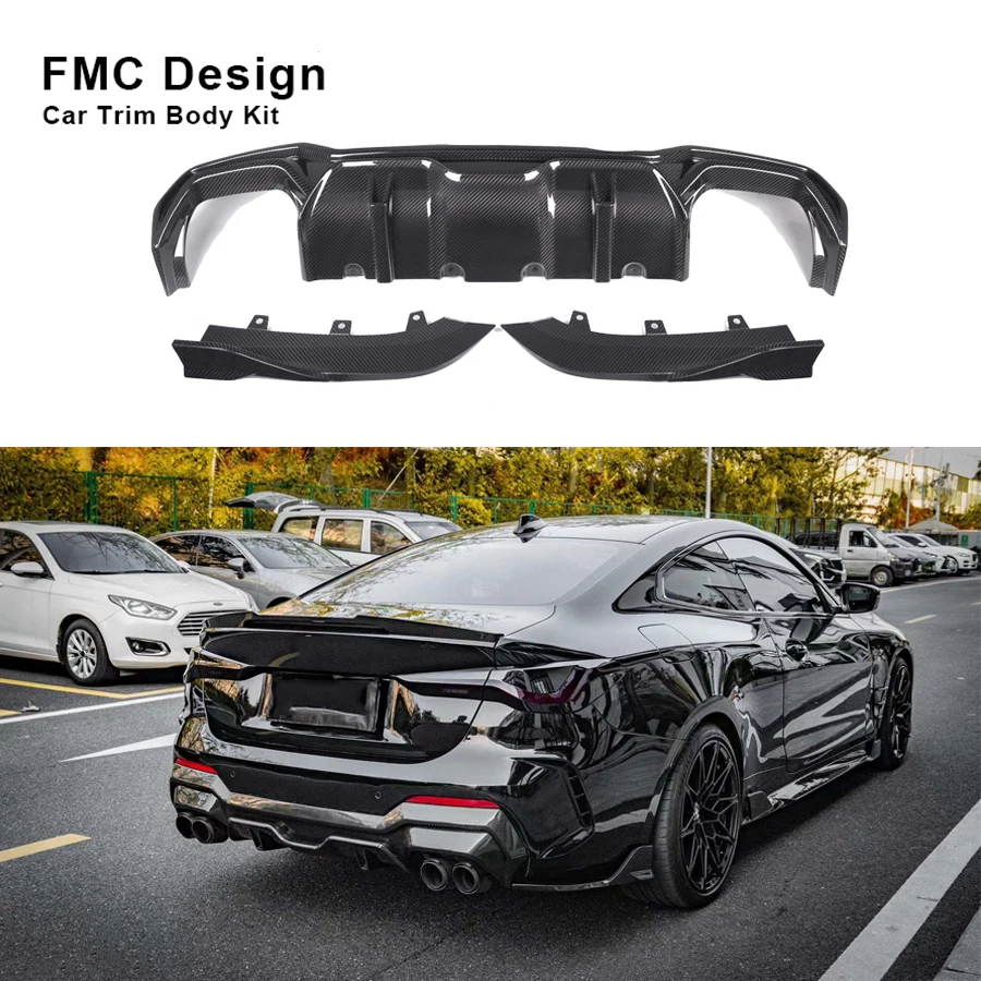

Dry Carbon Fiber Rear Bumper Diffuser Lip For BMW 4 Series G22 G23 Sports 2-Door 2021+ Upgrade Body kit