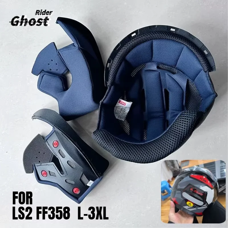 Original For LS2 FF358 DRIFTER Helmet Lining, FF358 Combination Pull Half Helmet Liner, Helmet Modification Accessories