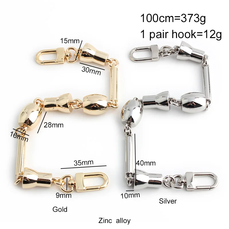 Bag Chain With Hook Buckle Belt Hardware Handbag Belt Metal Alloy Wallet Chain Ladies Bag Wholesale Strap Accessories Bag Chains