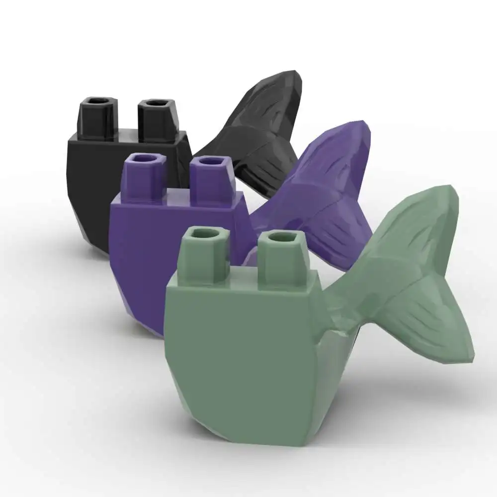 MOC 10PCS 95351 Mermaid Tail Building Blocks Merman Legs Body Wear Bricks Particle Idea High-Tech Toys Children Birthday Gifts
