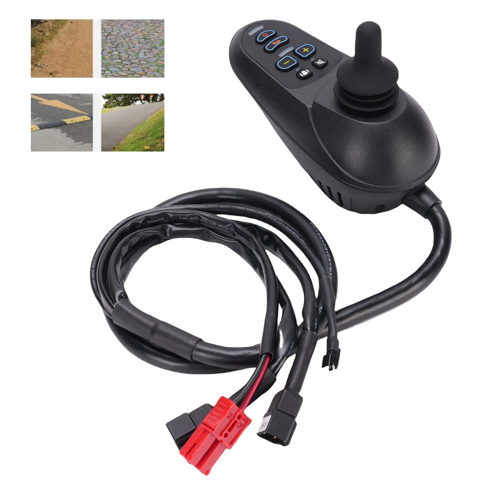 

Electric Chair Controller Electric Chair Controller Joystick 50A with High Current Magnetic Brake Connector