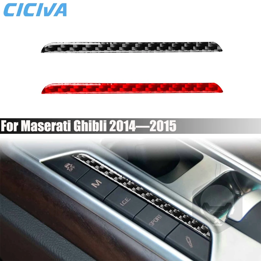

Carbon Fiber Car Accessories Center Console Gear Indicator Decorative Cover Sticker Interior Trim For Maserati Ghibli 2014-2015