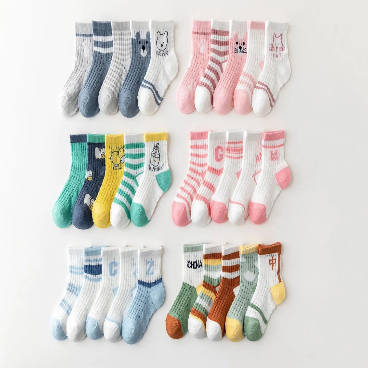 

Baby Girls spring autunm Socks 70%Cotton Children Infant Toddler Kids 5pair/lot 0-8y newbron striped sport sock kid students