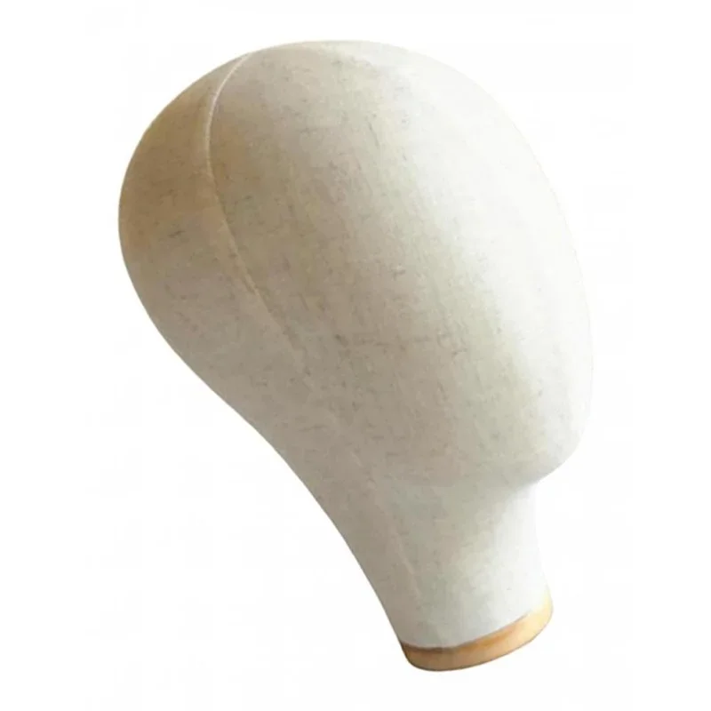 Hair Wigs Extension Making Hats Caps Display Canvas Training Mannequin Dummy Head Model with Wooden Stand