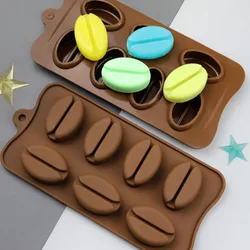7 Cavity Coffee Bean Silicone Chocolate Mold Plump Lips Baking Cake Decorating Mould Ice Cube Fondant Pastry Mold Kitchen Tools