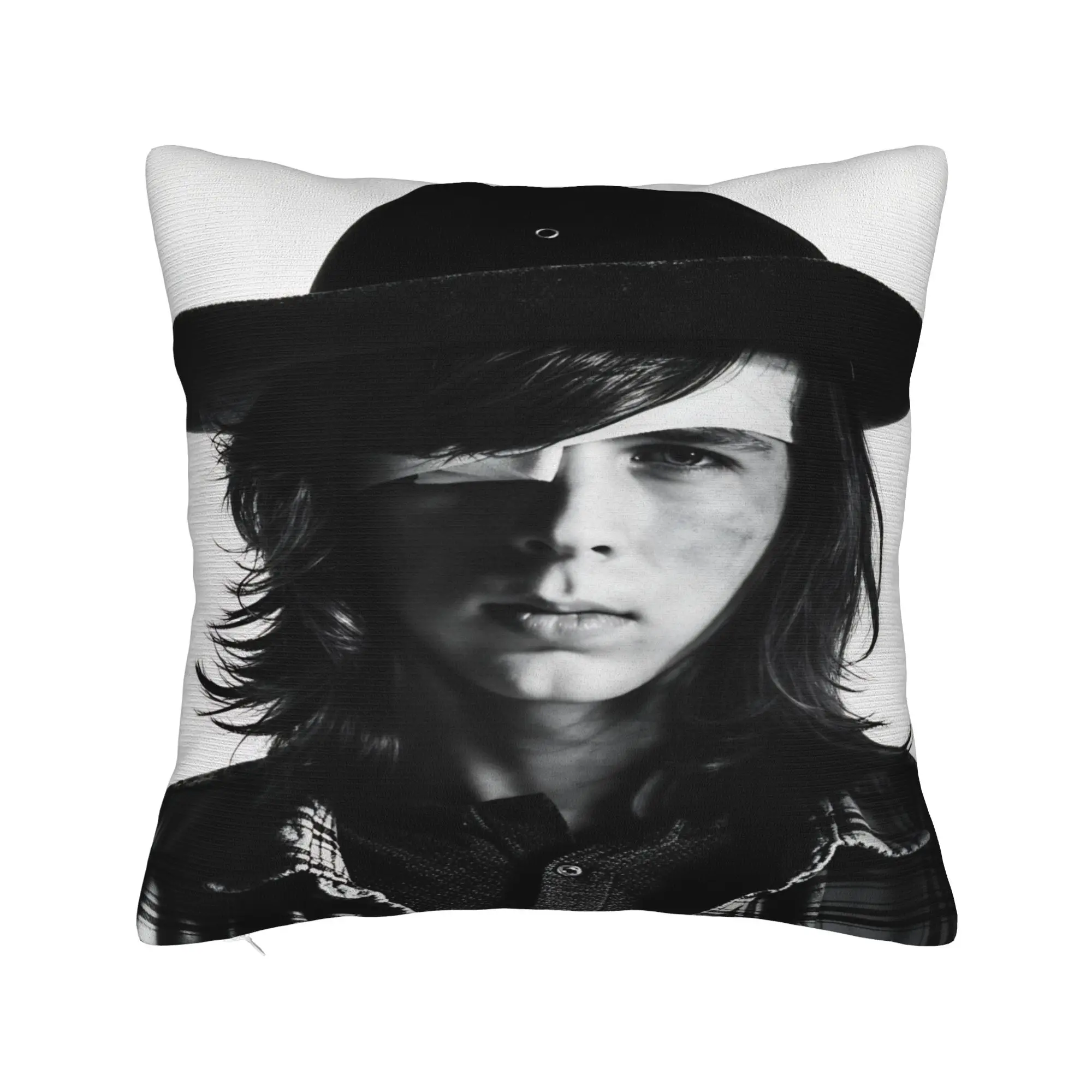 The Walking Dead Carl Grimes Pillow Cover  Funny Pillow Case For Wedding Party Home Decor Square Cushion Cover Birthday Present