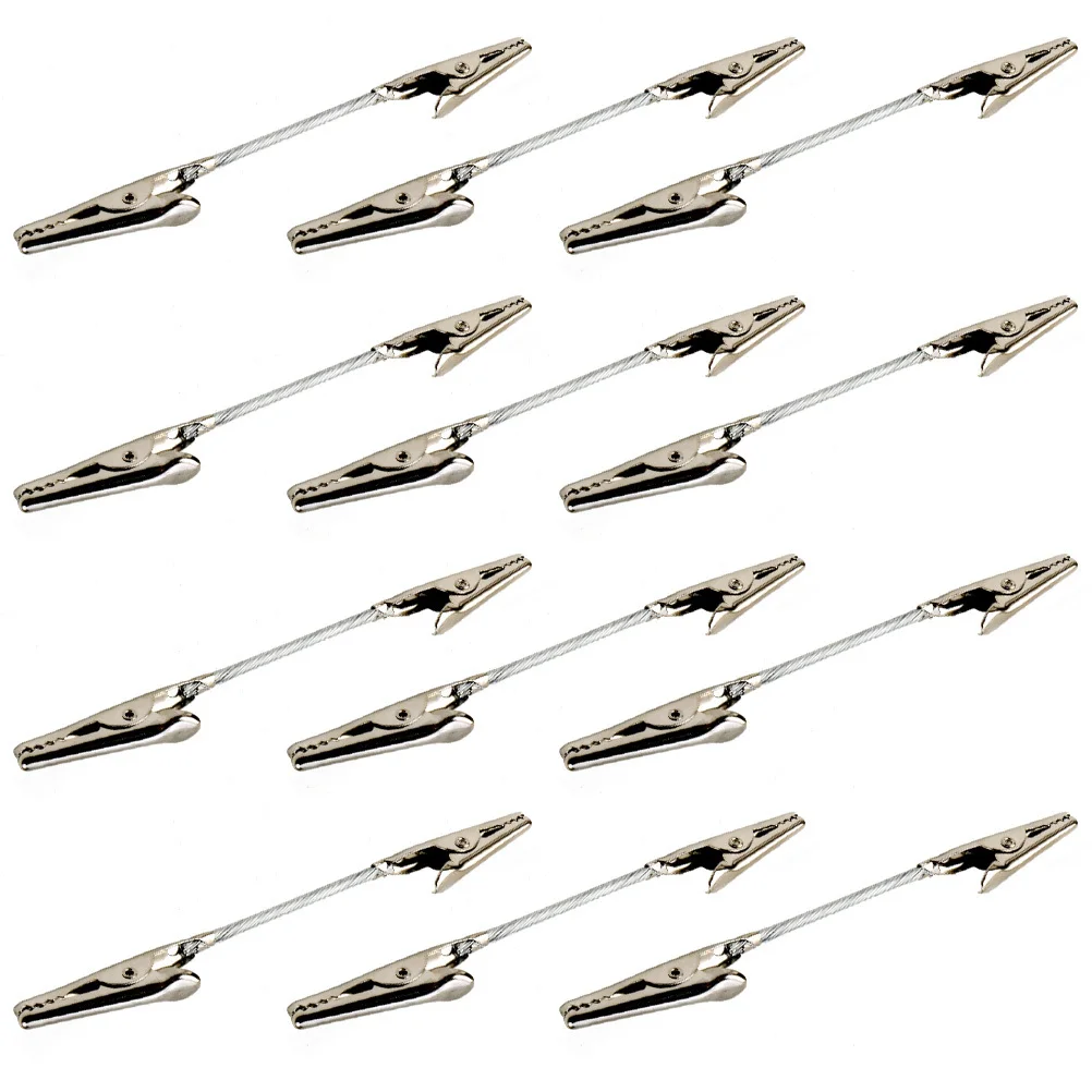 12Pcs Dual Head Alligator Clips Heavy Duty Metal Note Clamps for Fixing Photos Papers Postcards DIY Project Supplies