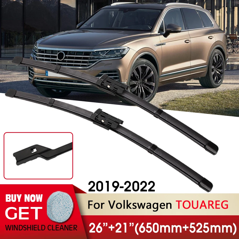 

Car Wiper Front wiper Blade 26"+21" For Volkswagen TOUAREG 2019-2022 Fit push button Front Windscreen Wipers Auto Accessories